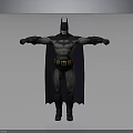 Detailed Batman 3D Character Model In Classic Costume With Cape Mask And Yellow Belt