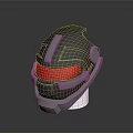 Modern Futuristic Tech Inspired Black Gray Red Shiny Reflective Sleek Design Helmet