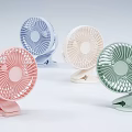 Assorted Colors Portable Air Conditioning Fans with Clip Base for Desktop Use