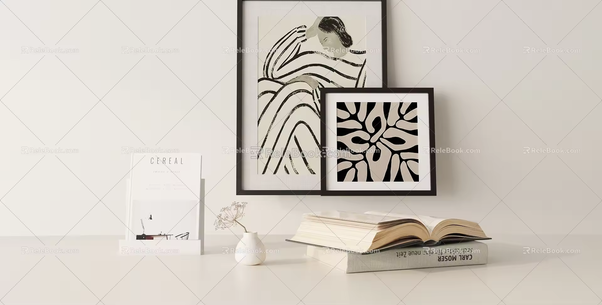 Modern ornaments combination 3d model