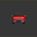 Red Modern SUV With Sleek Exterior Design Black Roof And Silver Wheels