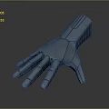Game Movie Character Mechanical Hand Design 3D Model With Metallic Structure Details