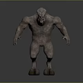 Fantasy Muscular Monster Game Movie Character With Rough Skin And Powerful Stance