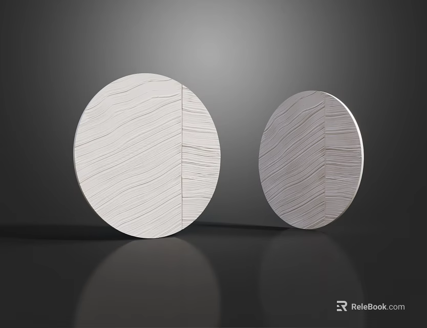 Modern Round Wall Decor With Textured Surface Design For Home Interior Decoration 3d model 