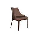 Modern Single Chair with Elegant Upholstered Fabric Seat and Wooden Legs Design