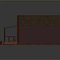 Sheriff's Office Building Featuring Gray Shingle Roof Brown Walls Red Brick Porch And Wooden Barrels
