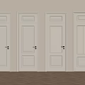 White Interior Doors With Different Panel Designs And Glass Inserts For Home 3d model