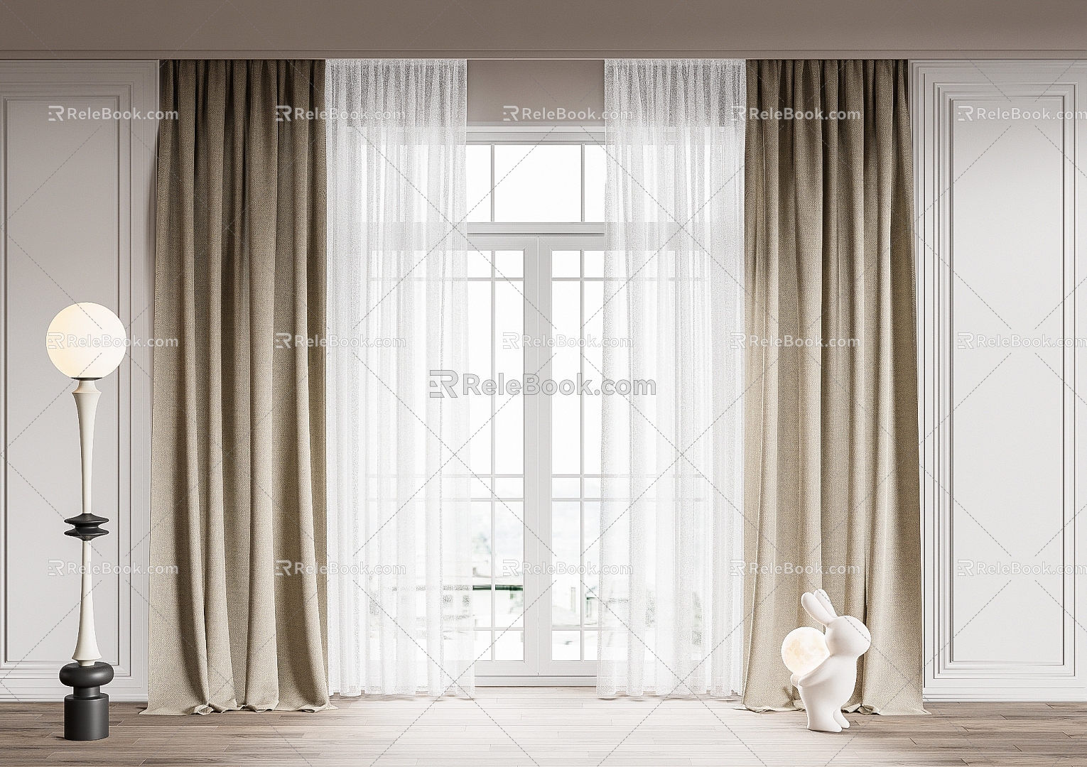 curtain fabric curtain gauze curtain fabric curtain 3d model