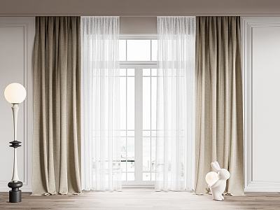 curtain fabric curtain gauze curtain fabric curtain 3d model