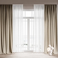 curtain fabric curtain gauze curtain fabric curtain 3d model