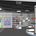 Radical yes Specialty Store With Mannequins Glass Window And Displayed Box Items