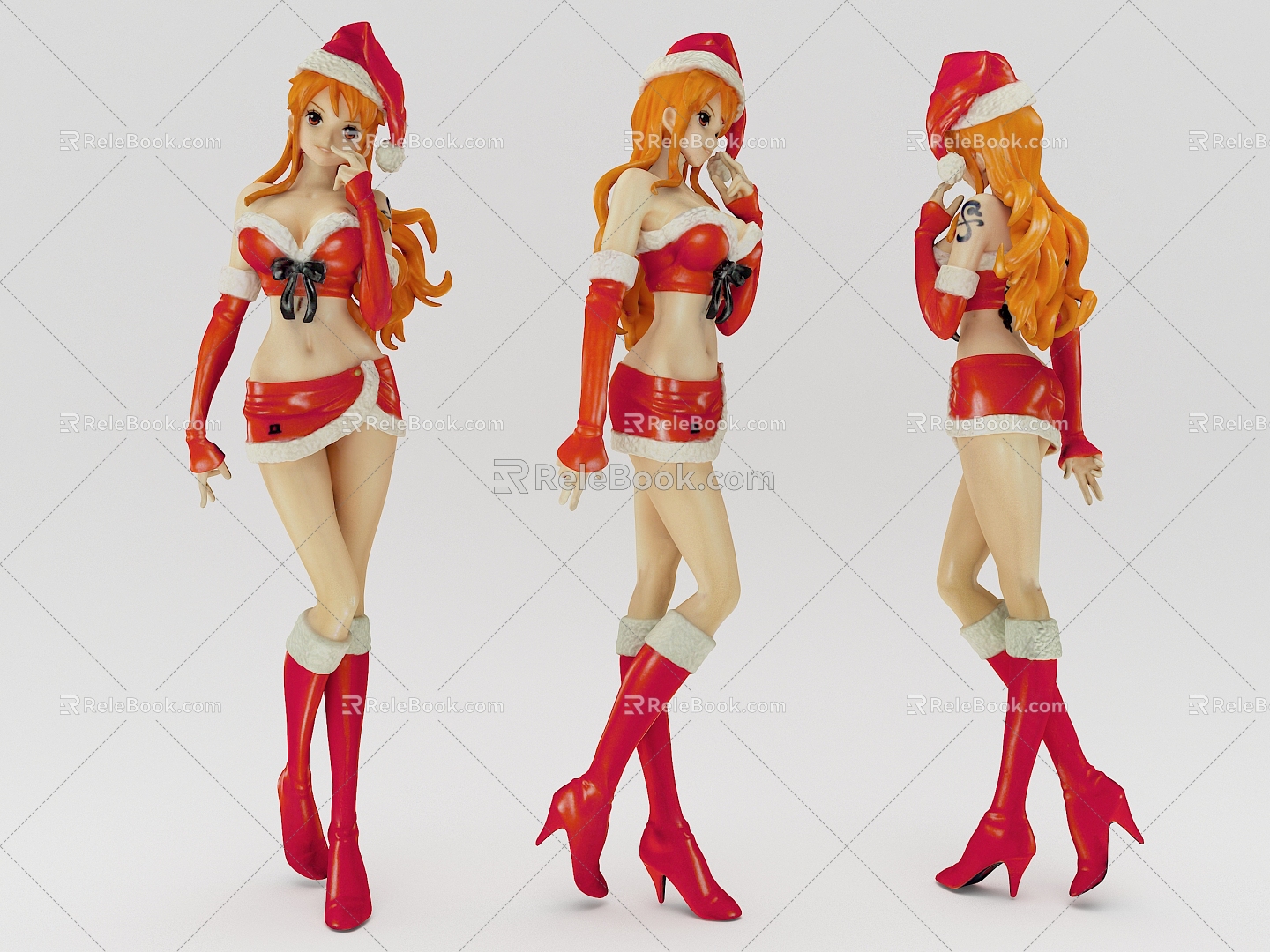 Modern game character Santa Claus 3d model