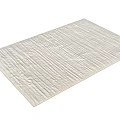 Light Beige Square Rug with Textured Weave for Modern Minimalist Living Room Bedroom
