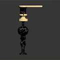 Luxury Console Table With Black Marble Top And Gold Accents Carved Legs