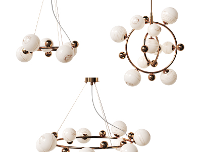 Light Luxury Chandelier Metal Chandelier Combination model