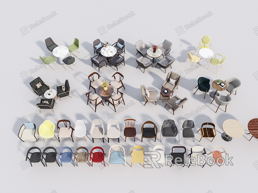 Modern tables and chairs model