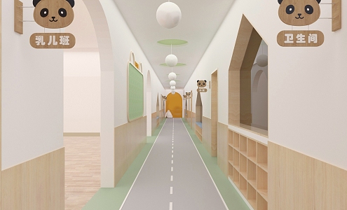 Kindergarten corridor 3d model