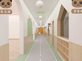 Kindergarten corridor 3d model