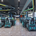 Modern Internet Cafe Shangcheng E-Sports Internet Cafe 3d model