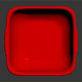 Red Square Plastic Basin A Practical Household Item For Daily Use 3d model
