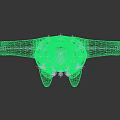 3D Male Character Model Wearing White Suit Red Shirt With Arms Outstretched