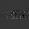 Three Architectural Stone Railings With Classical Design And Carved Decorative Details