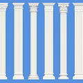 European column Roman column corner column 3d model