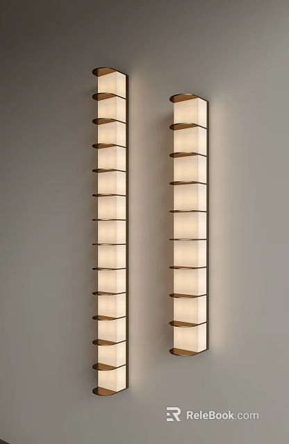 Modern Wall Lamps With Layered Structure And Warm Lighting For Interior Decor 3d model