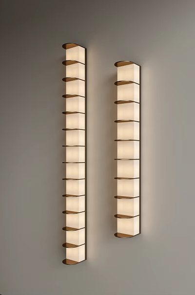 Modern Wall Lamps With Layered Structure And Warm Lighting For Interior Decor 3d model