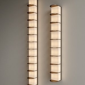 Modern Light Luxury Metal Wall Lamp Long Strip Wall Lamp 3d model