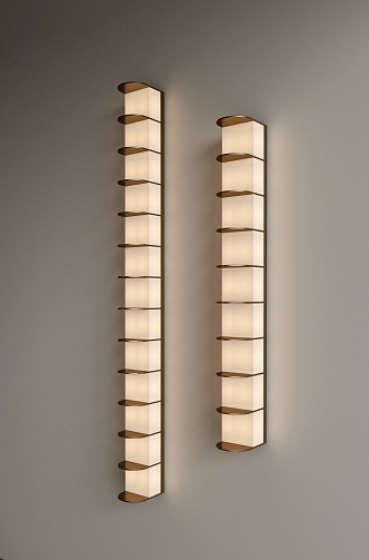 Modern Light Luxury Metal Wall Lamp Long Strip Wall Lamp 3d model