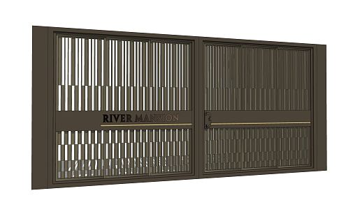 Modern Gate Entrance Gate Iron Door 3d model