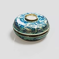 Elegant Ceramic Tableware Set in Blue and White with Lid and Intricate Cloud Patterns