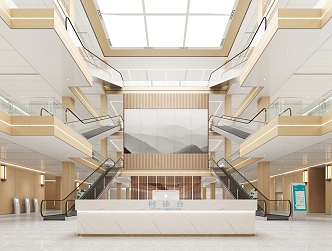 Modern Hospital Hall 3d model