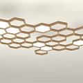 Modern ceiling hexagonal chandelier 3d model