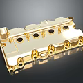 Golden Metal Wheel Rim Component For Car Tire With Holes And Shiny Finish