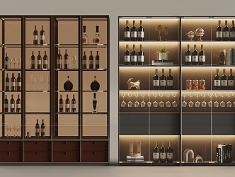 Glass Wine Cabinet 3d model