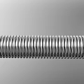 Shiny Silver Metal Coil Spring with Smooth Spiral Structure and Reflective Surface 3d model