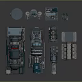 Industrial Mechanical Equipment Collection Featuring Various Machinery And Components 3d model