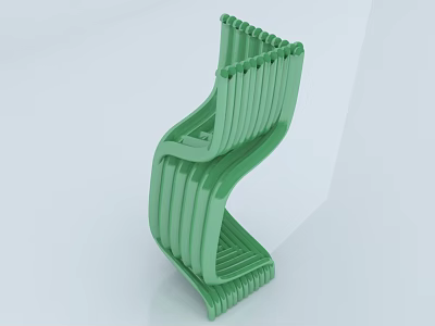 Green Spiral Strip Structure Industrial Equipment Mechanical Component Part 3d model