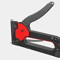 Black And Red Manual Staple Gun Weapon With Ergonomic Handle And Metal Body