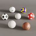 football volleyball basketball 3d model