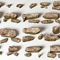 Natural Wood and Stone Materials with Various Shapes and Textures for Home Decoration