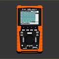 Orange Handheld Digital Multimeter With Display Screen Waveform Graph Buttons And Knob