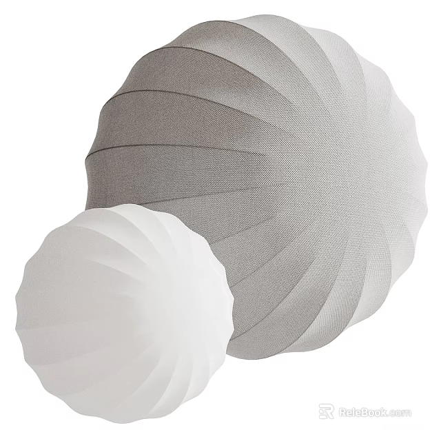 Modern Wall Lamp With Pleated Shade Design In White And Gray For Indoor Decor 3d model 