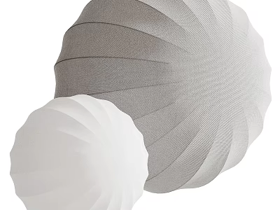 Modern Wall Lamp With Pleated Shade Design In White And Gray For Indoor Decor 3d model