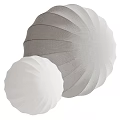 Modern Wall Lamp With Pleated Shade Design In White And Gray For Indoor Decor