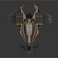 Futuristic Interstellar Spaceship Design With Aerodynamic Structure And Engine Modules