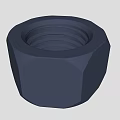 Two Black Hexagon Metal Nuts In Industrial Mechanical Fastening Parts