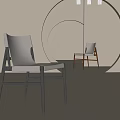 Modern Dining Chairs With Gray Frame White Seat And Wooden Legs In Simple Curved Background
